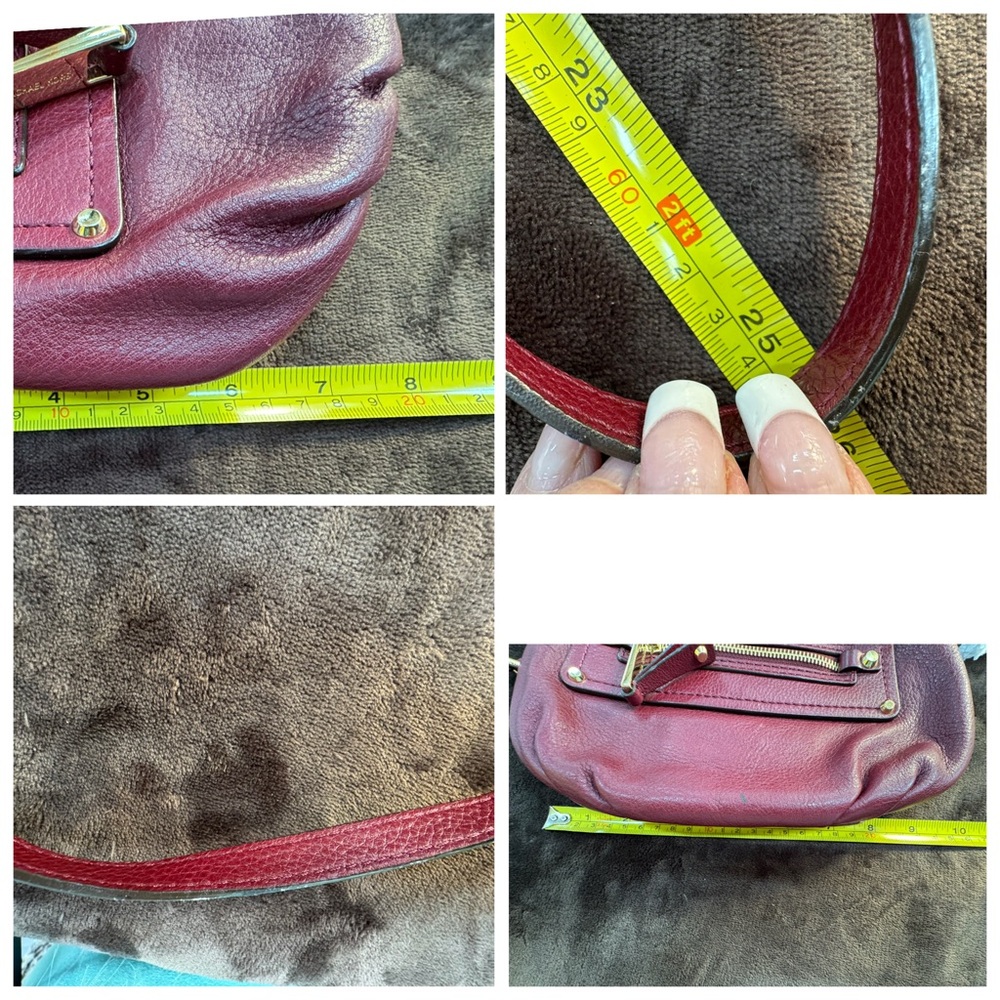 Michael Kors Burgundy Leather Crossbody Bag - Picture 5 of 9